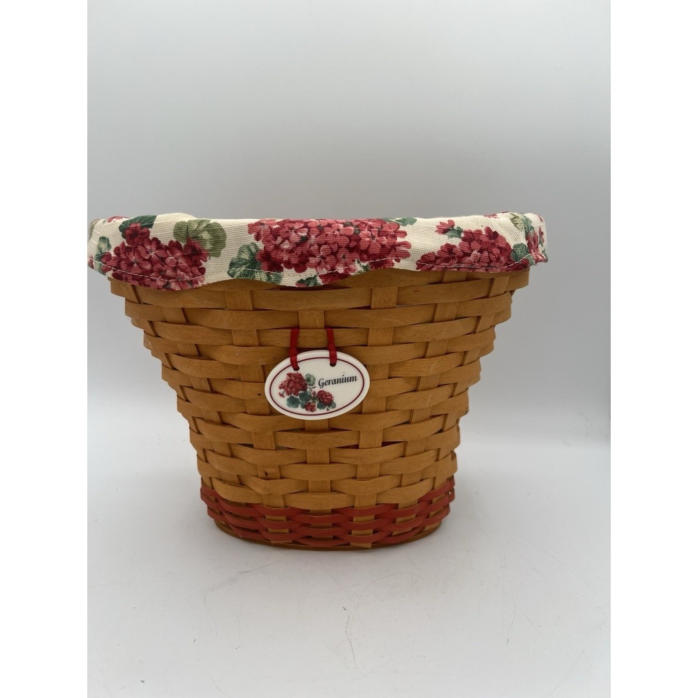 🌸‎ Longaberger 2002 Geranium Basket Combo - Signed -🌸